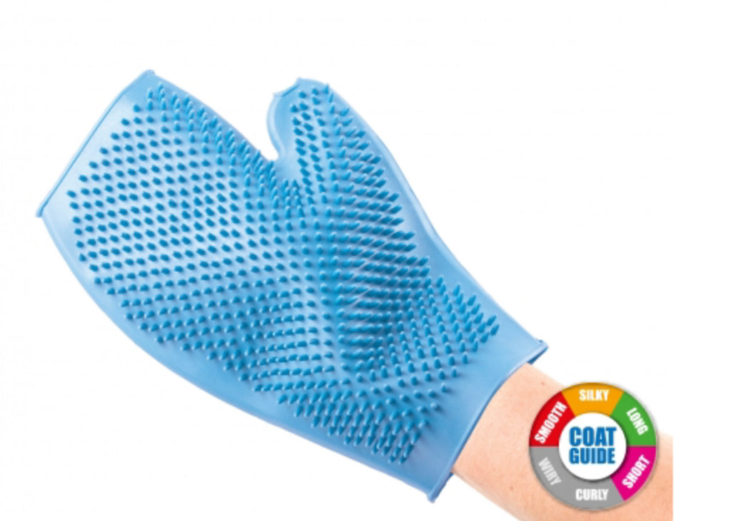 Ergo Blue rubber grooming glove