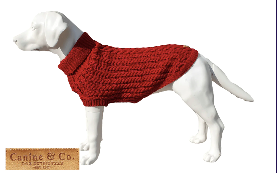 Chunk Cableknit Jumper (big dog sizes / red only)