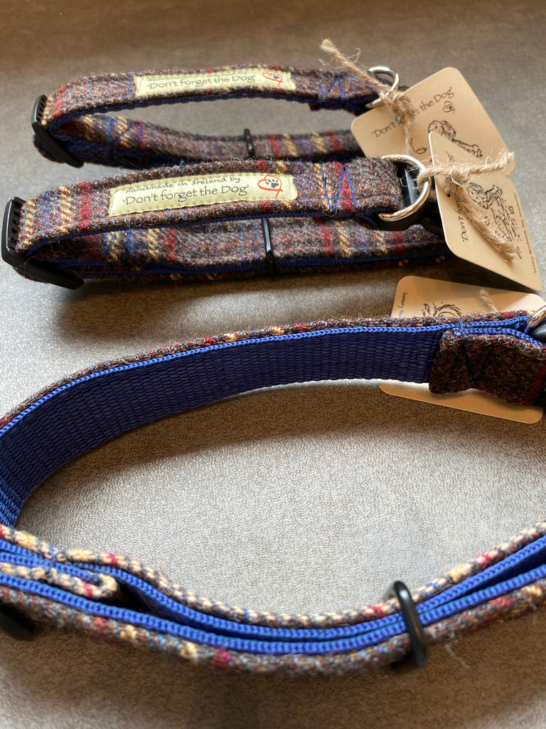 Don’t Forget the Dog - Blue Tweed Dog Collar