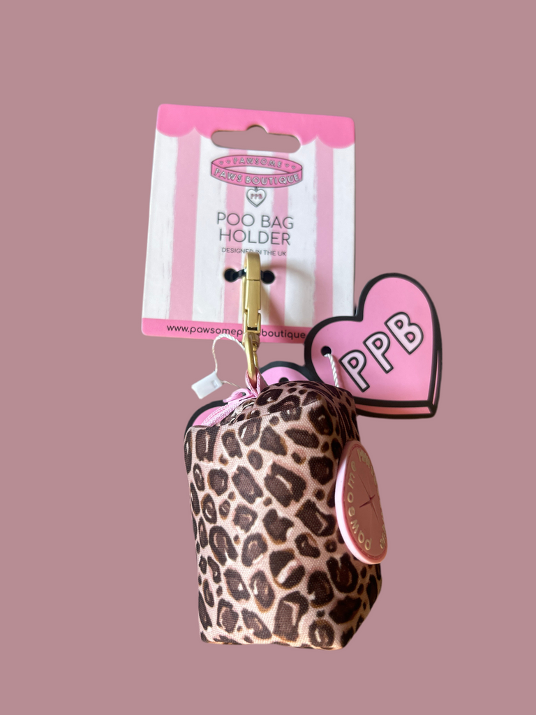 Poo bag holder - Leopard Print