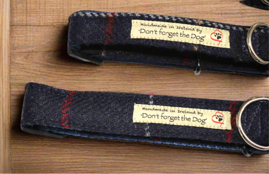 Don’t Forget the Dog - Blue Tweed Dog Collar