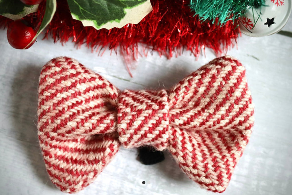 Don’t Forget the Dog - Christmas Candy Stripe Bow Ties