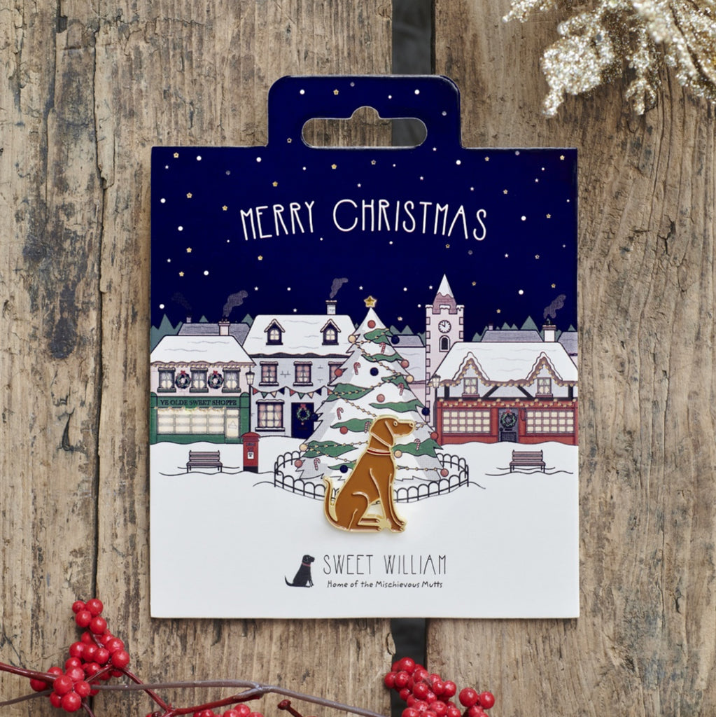 Sweet William Christmas Dog Pins