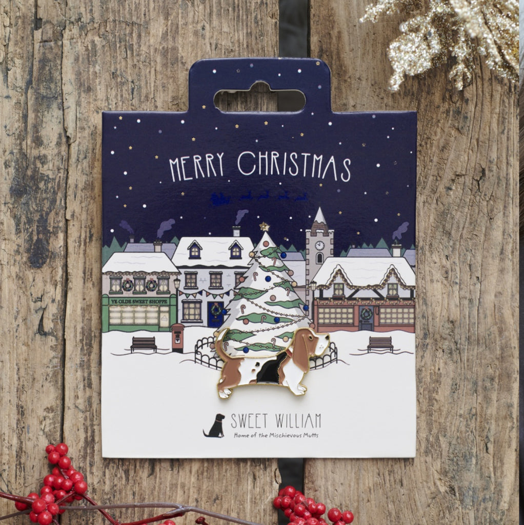 Sweet William Christmas Dog Pins