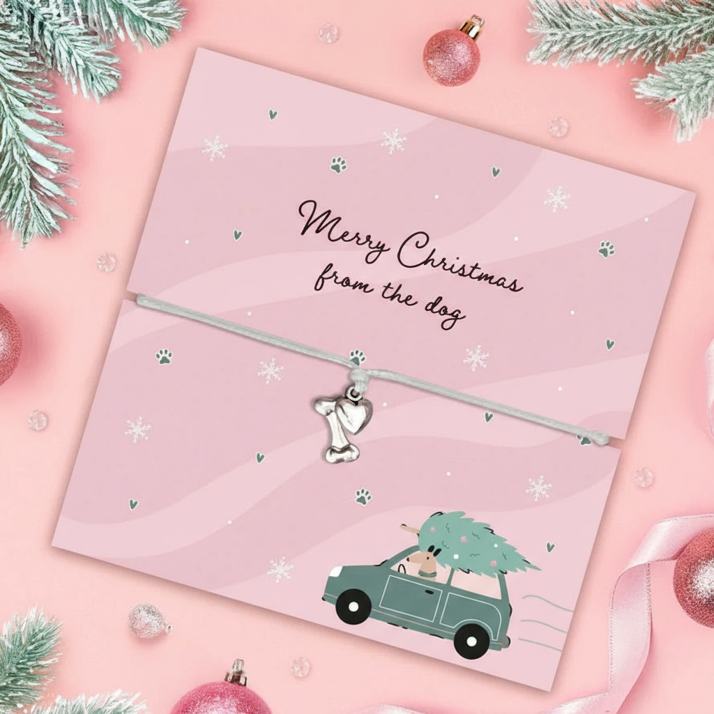 Merry Christmas from the Dog Letterbox Love Bracelets - in gift box