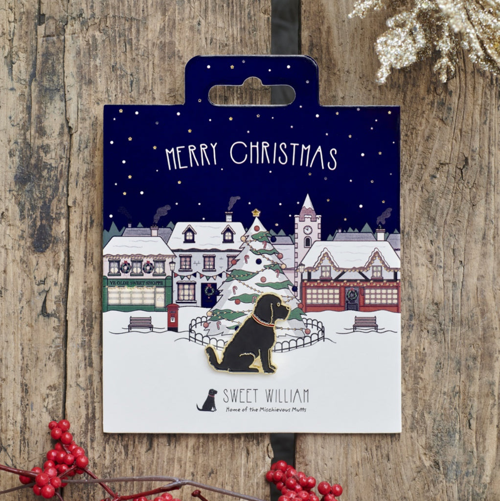 Sweet William Christmas Dog Pins