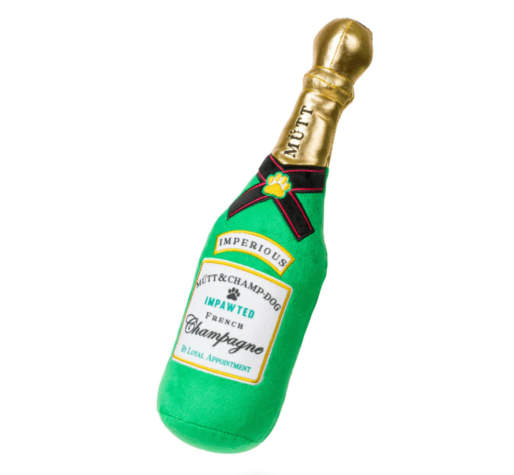 Champagne Bottle Dog Toy