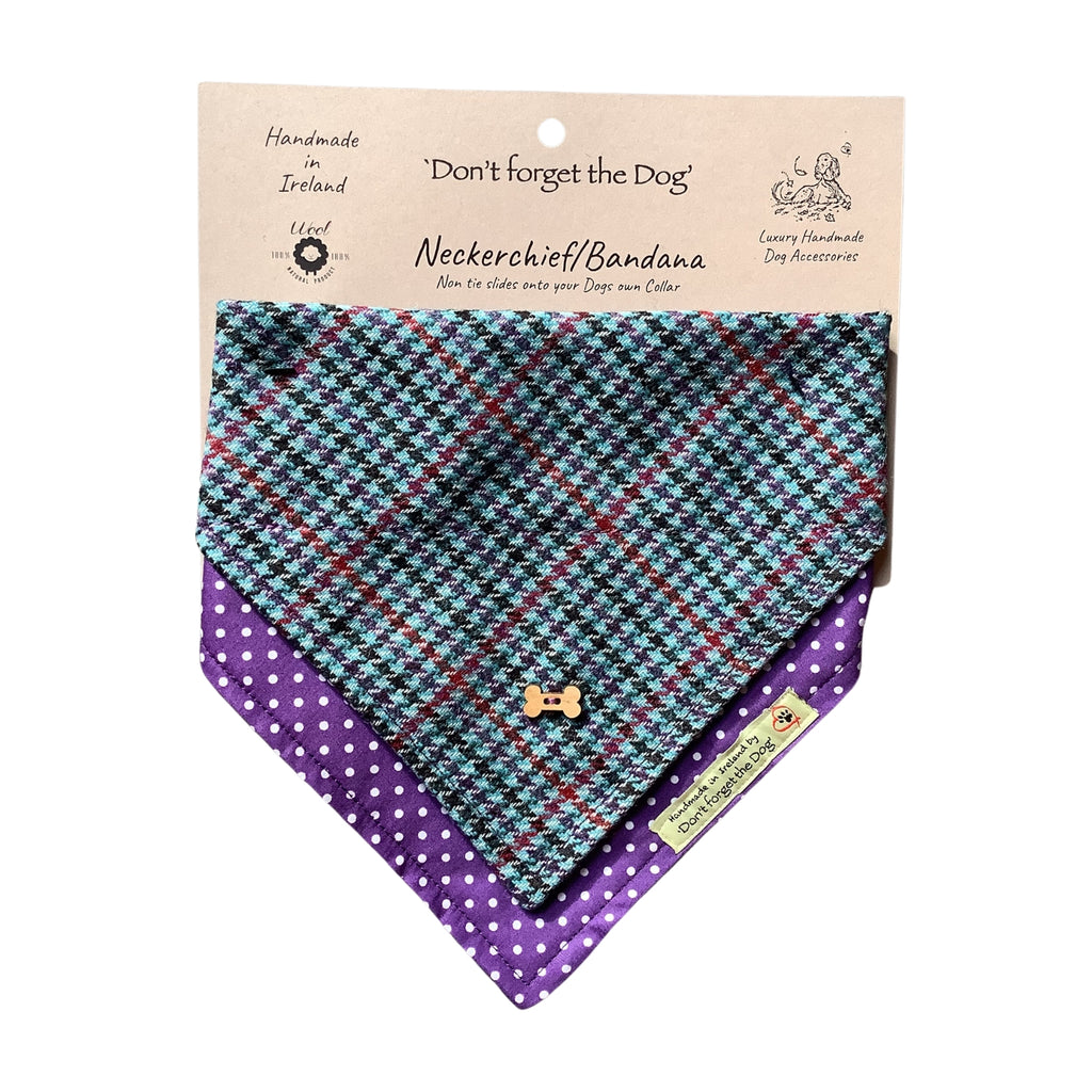 Don’t Forget the Dog - Blue on purple bandanas