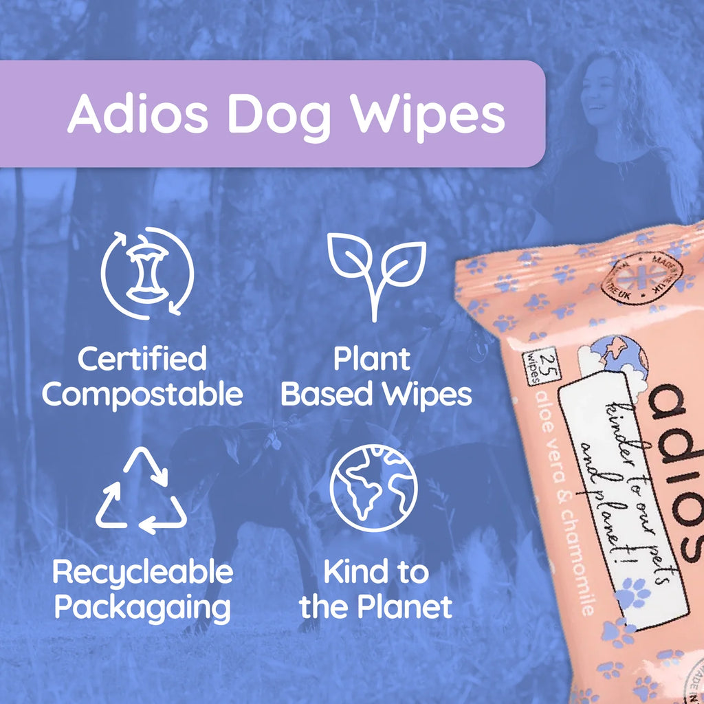 Adios Compostable Pet Wipes