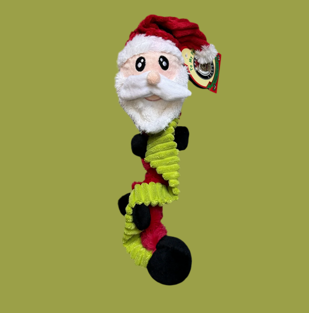 Bungee Santa Christmas Tug Dog Toy