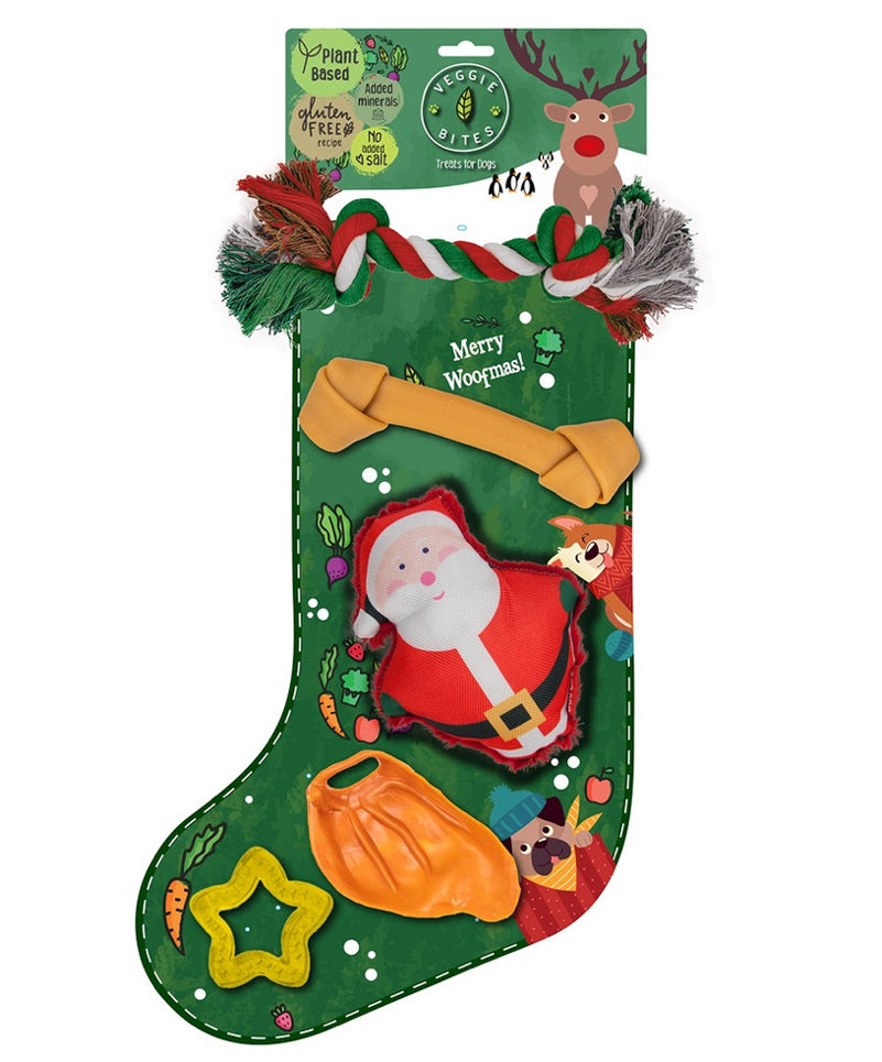 Jumbo XXL Veggie Bites Christmas Stocking for Dogs