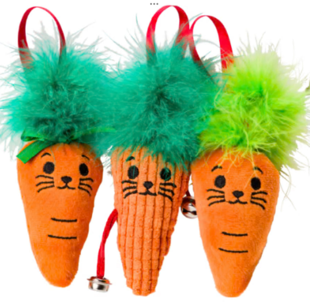 Christmas Carrots Cat Toy 3 pack