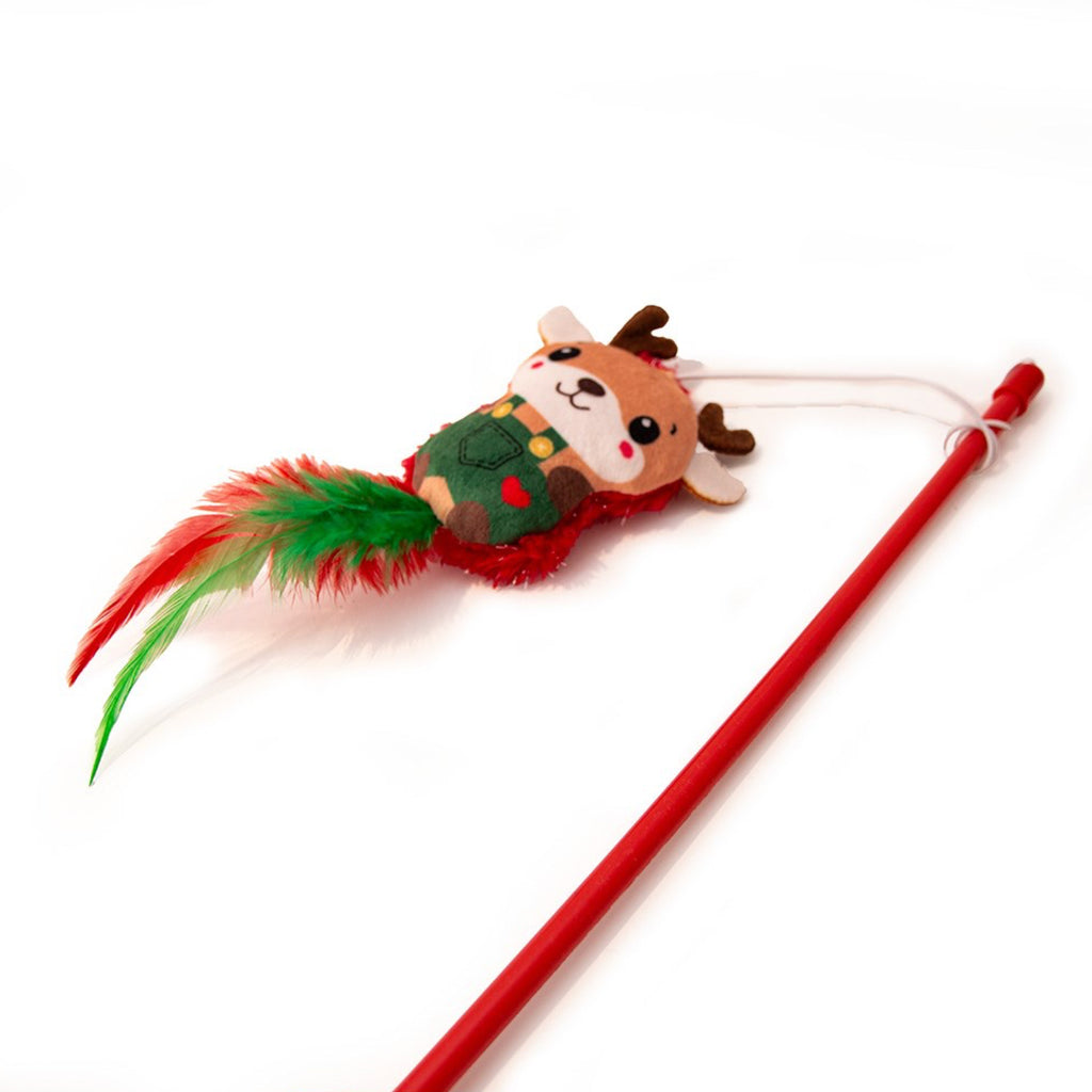 Great & Small Santa and friends cat dangler toy