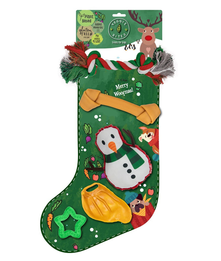 Jumbo XXL Veggie Bites Christmas Stocking for Dogs