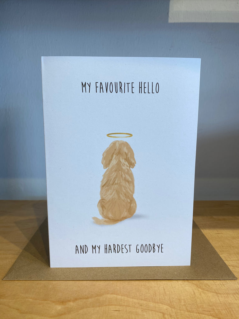 Dog sympathy card