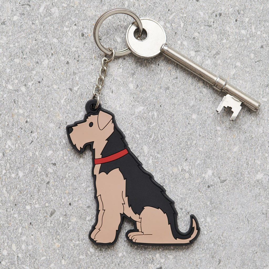 Welsh Terrier / Airedale / Lakeland Keyring