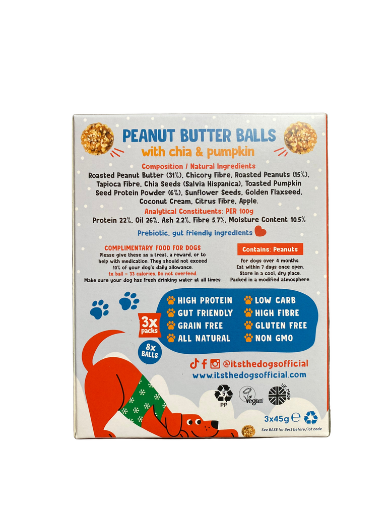 It’s The Dogs Peanut Butter protein balls Christmas pack