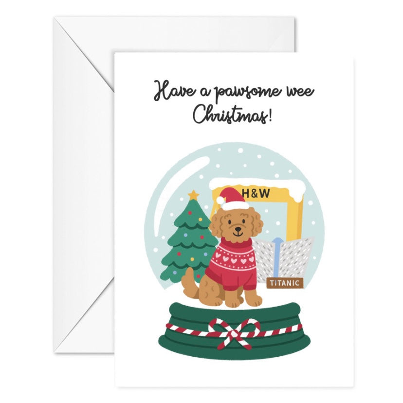 Have a Pawsome Wee Christmas Card - Cockapoo / Cavapoo