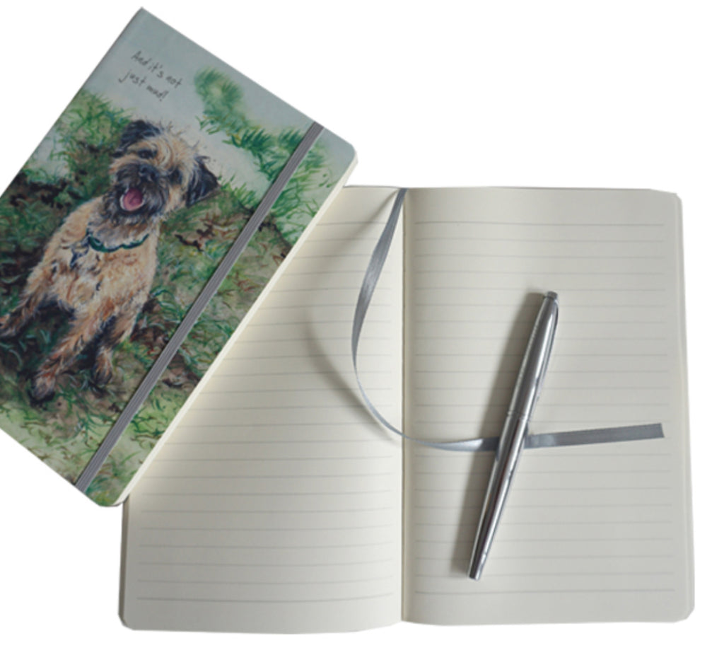 And it’s not just mud! - Border Terrier A5 Notebook