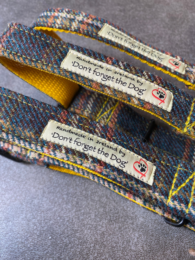 Don’t Forget the Dog - Yellow Tweed Dog Collar