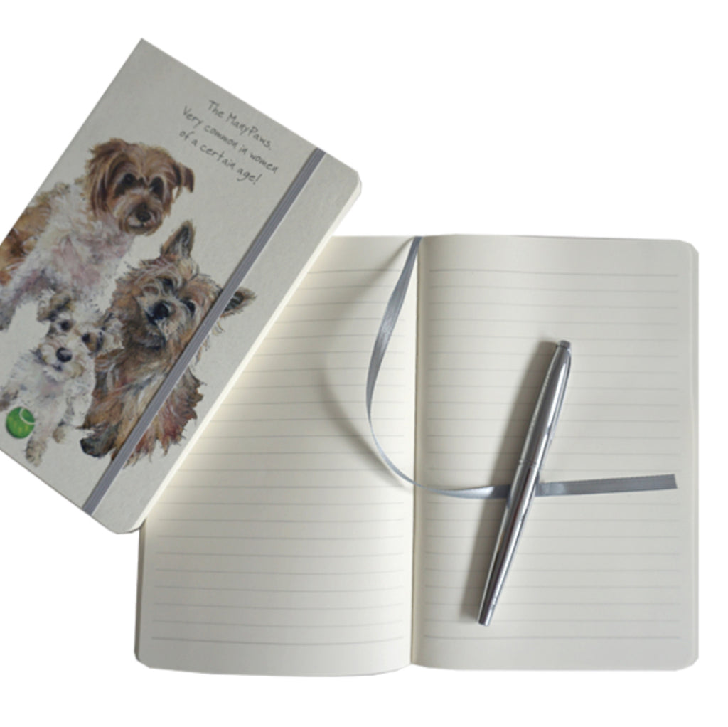 The ManyPaws. Very common in women of a certain age! - Terrier A5 Notebook
