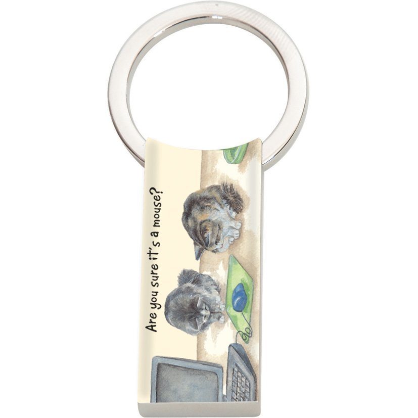 Cat Long Keyring  – office mouse