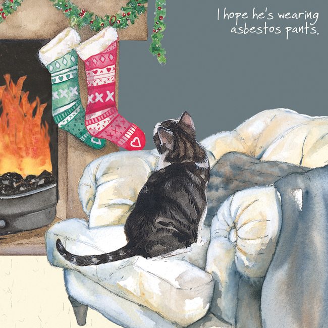 Christmas Card - Cat - Asbestos Pants