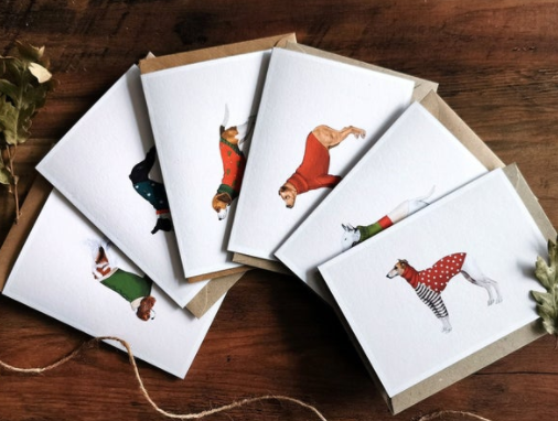 Cosy Dogs - 6 Pack Christmas Cards