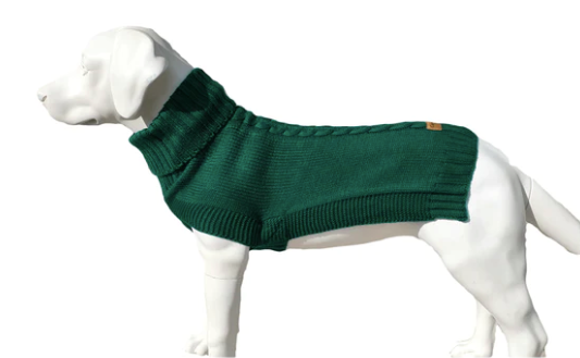 Cableknit Jumper (leg slits) by Canine & Co