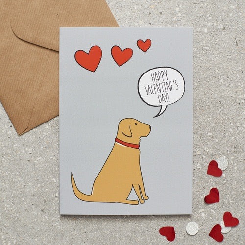 Valentines Card - Fox Red Labrador