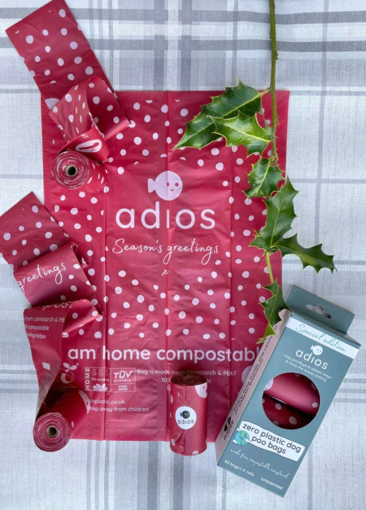 Adios Plastic Christmas Compostable Poo Bags